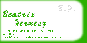 beatrix hermesz business card